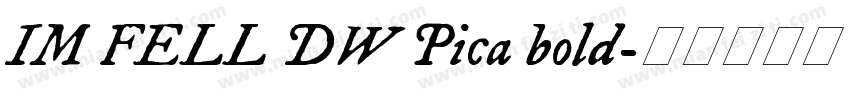 IM FELL DW Pica bold字体转换